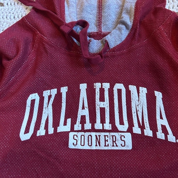 Oklahoma Sooners Boxercraft Women’s Small Hoodie Long Sleeved Thermal Look - Picture 4 of 7
